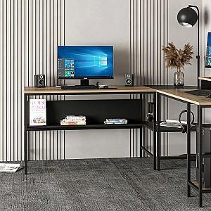 Masa de birou Trendy Greta L Matte Dore (Maro)/Negru