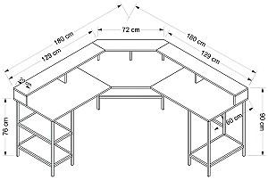 Masa de birou Trendy Power L Alb