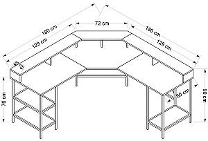 Masa de birou Trendy Putere Dore (Maro)