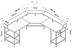 Masa de birou Trendy Putere Negru