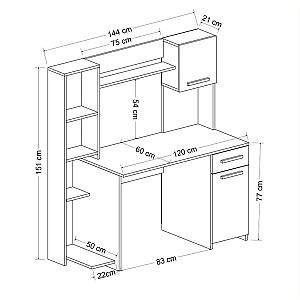 Masa de birou Trendy Vesel Alb