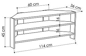 Tumba pentru televizor Trendy Thales Corner Stejar (Maro)