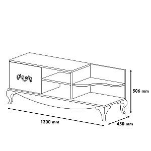 Tumba pentru televizor Trendy Sultan Alb