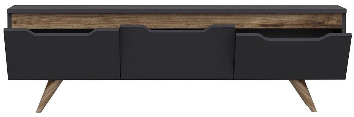 Tumba pentru televizor Trendy Prag Antracit (Gri)/Stejar (Bej)