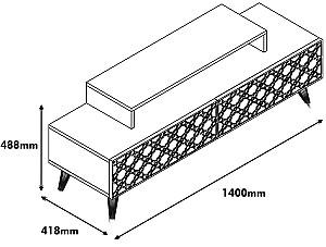 Tumba pentru televizor Trendy Oras Nuc (Maro)/Crem (Bej)