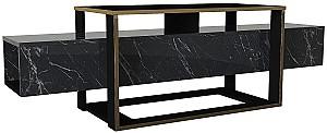 Tumba pentru televizor Trendy Bianco Negru/Auriu