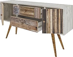 Tumba pentru televizor Trendy Odense Alb/Nuc (Maro)