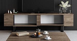 Tumba pentru televizor Trendy Lux Nuc (Maro)/Negru