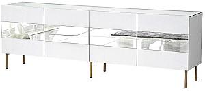 Tumba pentru televizor Trendy Leon Alb/Auriu