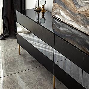 Tumba pentru televizor Trendy Leon Auriu/Fumuriu (Gri)