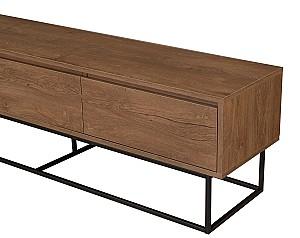 Tumba pentru televizor Trendy Milo 180 Nuc (Maro)/Negru