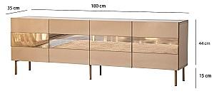 Tumba pentru televizor Trendy Leon Bronz/Auriu