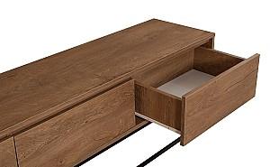 Tumba pentru televizor Trendy Milo 180 Nuc (Maro)/Negru