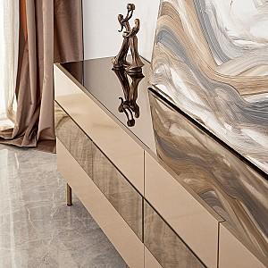 Tumba pentru televizor Trendy Leon Bronz/Auriu