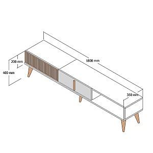 Tumba pentru televizor Trendy Milan Alt Nuc (Maro)/Antracit (Gri)