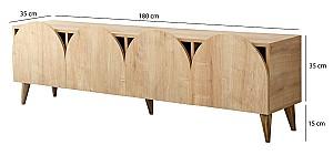 Tumba pentru televizor Trendy Mesta Stejar (Bej) v2