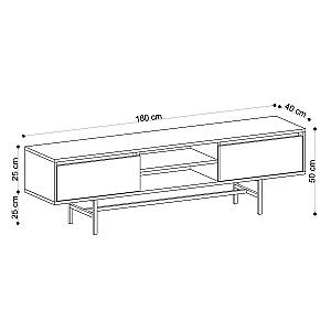 Tumba pentru televizor Trendy Matias Stejar (Bej)/Negru