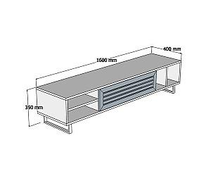 Tumba pentru televizor Trendy Eray Nuc (Maro)/Antracit (Gri)