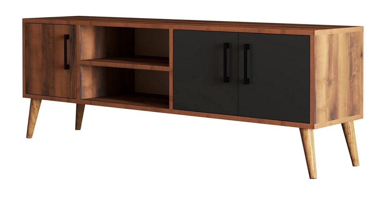 Tumba pentru televizor Trendy Exxen Nuc (Maro)/Antracit (Gri)