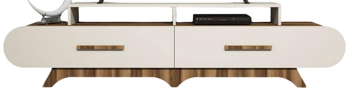 Tumba pentru televizor Trendy Flora Nuc (Maro)/Crem (Bej)