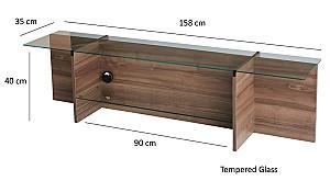 Tumba pentru televizor Trendy Evadare Nuc (Maro)