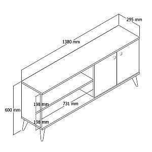 Tumba pentru televizor Trendy Everest 1572 Stejar (Maro)