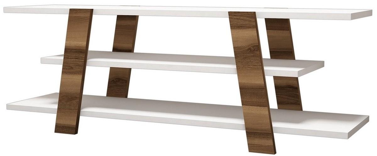 Tumba pentru televizor Trendy Floare Nuc (Maro)/Alb