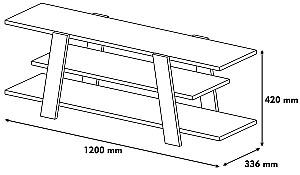 Tumba pentru televizor Trendy Floare Nuc (Maro)/Alb