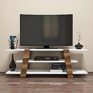 Tumba pentru televizor Trendy Floare Nuc (Maro)/Alb