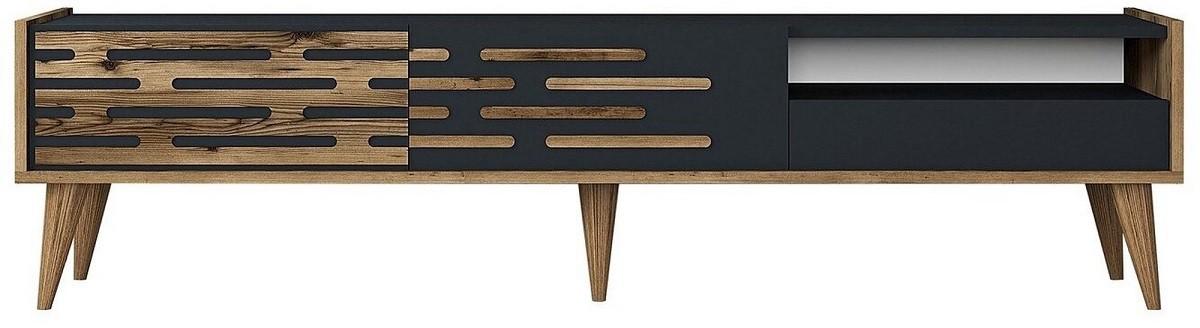 Tumba pentru televizor Trendy Valensiya Nuc (Maro)/Antracit (Gri)