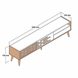 Tumba pentru televizor Trendy Valensiya Nuc (Maro)/Crema (Bej)