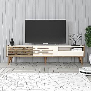 Tumba pentru televizor Trendy Valensiya Nuc (Maro)/Crema (Bej)