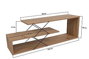 Tumba pentru televizor Trendy Zigzag Stejar (Maro)