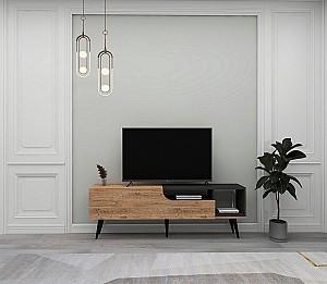 Tumba pentru televizor Trendy Alba Pinul Atlantic (Maro)/Antracit (Gri)