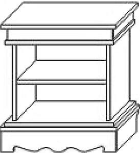 Noptiera KMK Amelia 0435.15 stejar lăptos