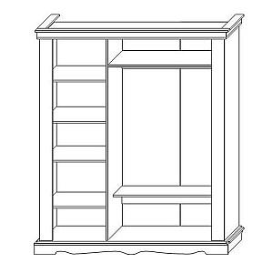 Dulap KMK Amelia 3D 0435.10 stejar lăptos