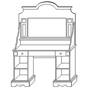 Masa de machiaj KMK Amelia 0435.16 stejar lăptos