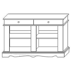 Comoda KMK Amelia 2S2D 0435.2 stejar lăptos