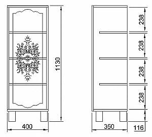 Dulap penal KMK Baghira 1D (0465.6) Brown