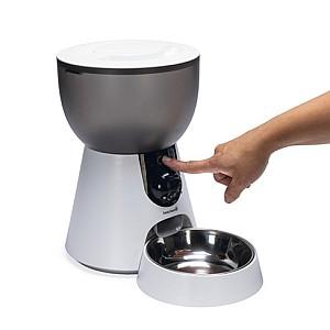 Dozator inteliligent de hrana Beeztees Smart Feeder Cam White 22x36x32 cm