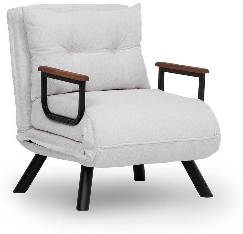 Fotoliu Trendy Sando Single Teddy Fabric Crem