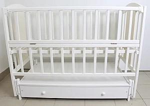 Patut copii Kuzea Iepuraș Alb pe balansoar cu sertar