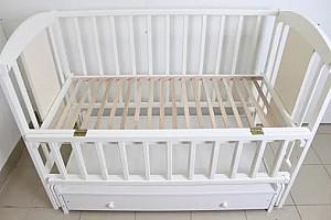 Patut copii Kuzea Iepuraș Alb pe balansoar cu sertar