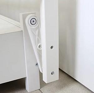 Patut copii Kuzea Iepuraș Alb pe balansoar cu sertar