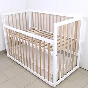 Patut copii Kuzea Sofia Alb Natur pe balansoar cu sertar