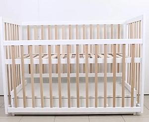 Patut copii Kuzea Sofia Alb Natur pe balansoar cu sertar