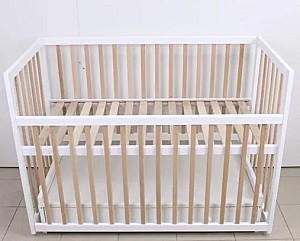 Patut copii Kuzea Sofia Alb Natur pe balansoar cu sertar