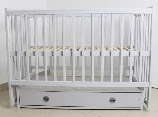 Patut copii Kuzea Sofia Gri pe balansoar cu sertar