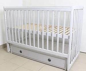 Patut copii Kuzea Sofia Gri pe balansoar cu sertar