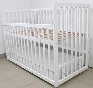 Patut copii Kuzea Sofia Alb cu sertar pe balansoar